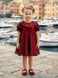 Kids' Red Dress with Black Lace
