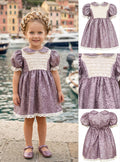 Girls' Purple Dress with Shiny Design